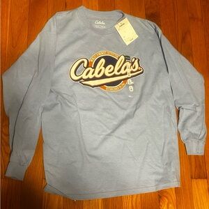 ❄️ NWT Cabela's Blue Kids Long Sleeve Shirt Size Large